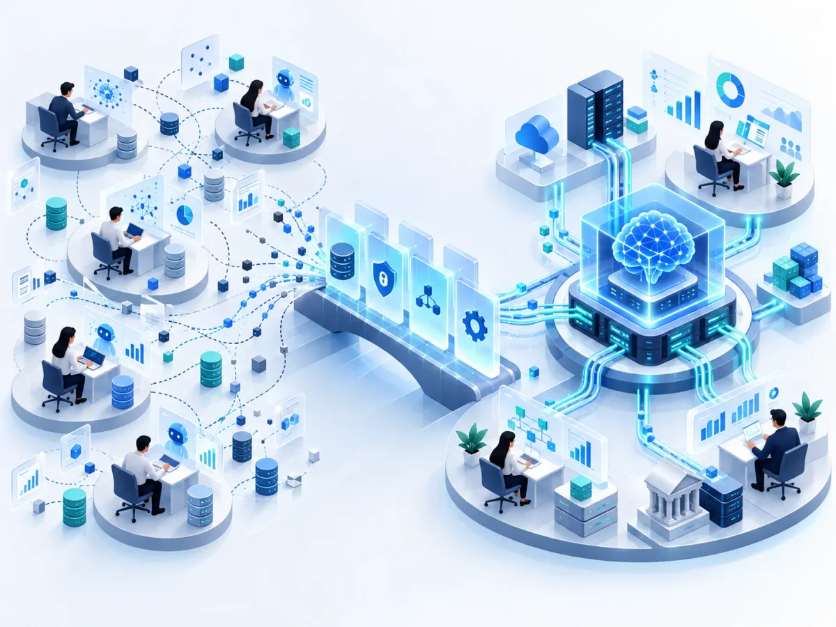 Disconnected AI pilots connected through shared data, security and operational controls